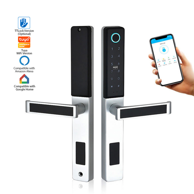 Porta de alta segurança fechadura inteligente sino Tuya App Casa uso sala fechadura de porta eletrônica colorido